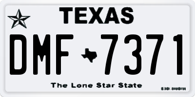 TX license plate DMF7371