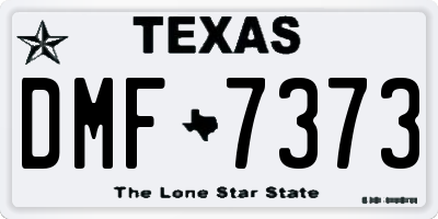TX license plate DMF7373