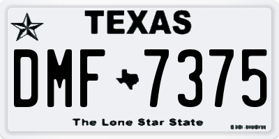TX license plate DMF7375