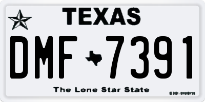 TX license plate DMF7391