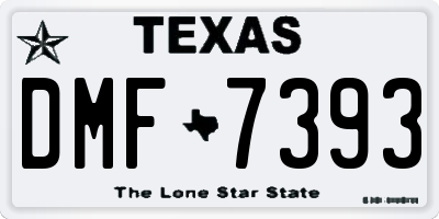 TX license plate DMF7393