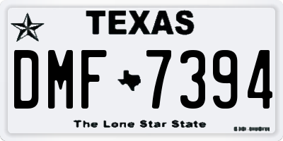 TX license plate DMF7394
