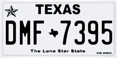 TX license plate DMF7395