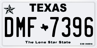 TX license plate DMF7396