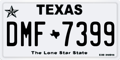 TX license plate DMF7399