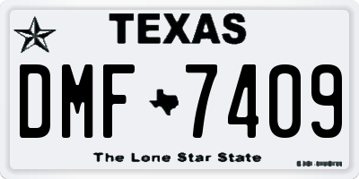 TX license plate DMF7409