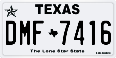 TX license plate DMF7416