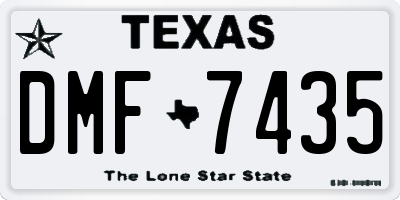 TX license plate DMF7435