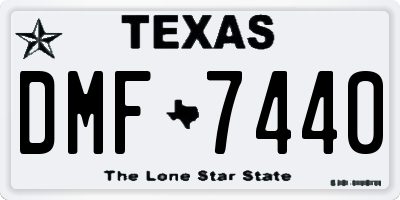 TX license plate DMF7440