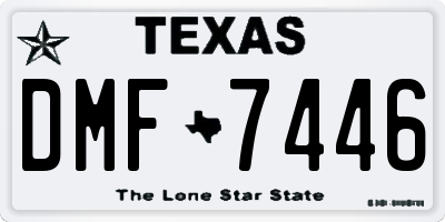 TX license plate DMF7446
