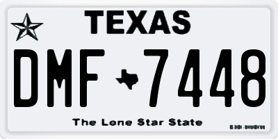 TX license plate DMF7448