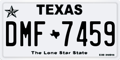 TX license plate DMF7459