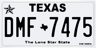 TX license plate DMF7475