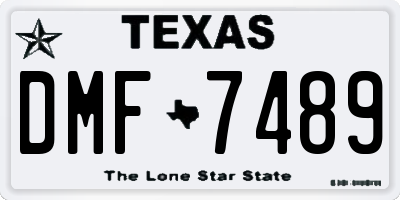 TX license plate DMF7489