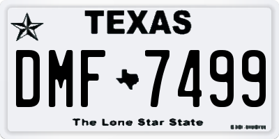 TX license plate DMF7499