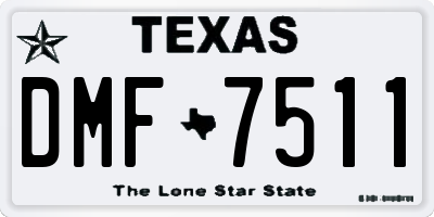 TX license plate DMF7511
