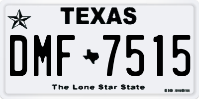 TX license plate DMF7515