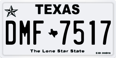 TX license plate DMF7517