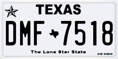 TX license plate DMF7518