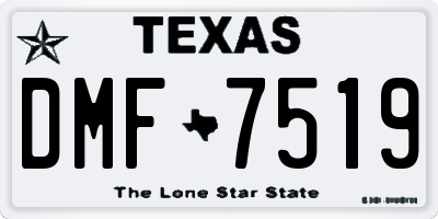 TX license plate DMF7519
