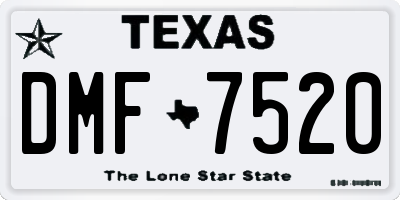 TX license plate DMF7520