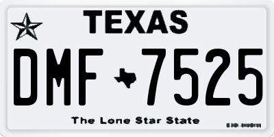 TX license plate DMF7525