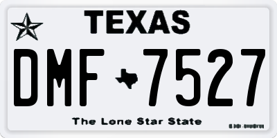 TX license plate DMF7527