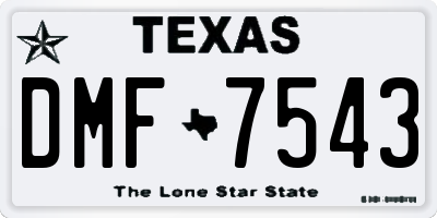 TX license plate DMF7543