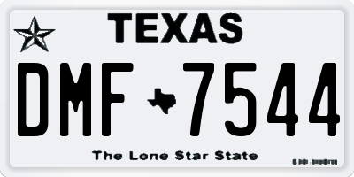 TX license plate DMF7544