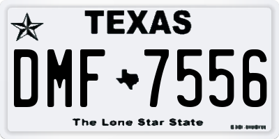 TX license plate DMF7556