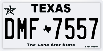 TX license plate DMF7557