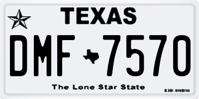 TX license plate DMF7570