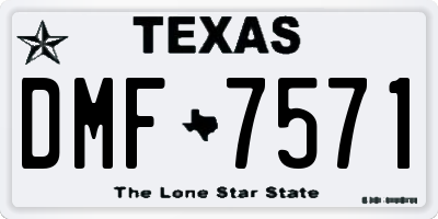 TX license plate DMF7571