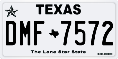 TX license plate DMF7572