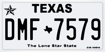 TX license plate DMF7579