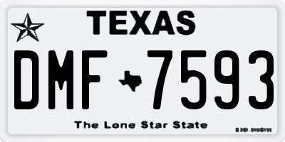 TX license plate DMF7593