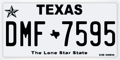 TX license plate DMF7595