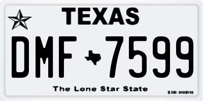 TX license plate DMF7599