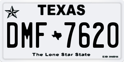 TX license plate DMF7620