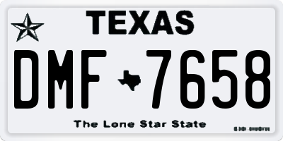 TX license plate DMF7658