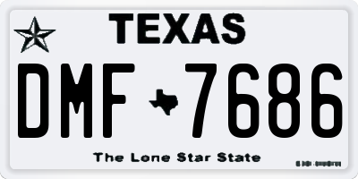 TX license plate DMF7686