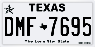 TX license plate DMF7695
