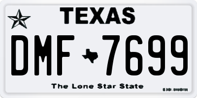 TX license plate DMF7699
