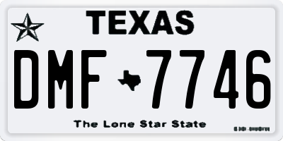 TX license plate DMF7746