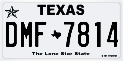 TX license plate DMF7814