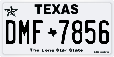 TX license plate DMF7856
