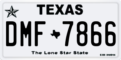 TX license plate DMF7866