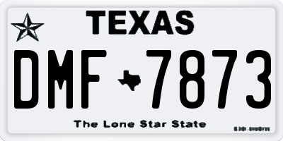 TX license plate DMF7873