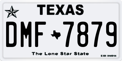 TX license plate DMF7879