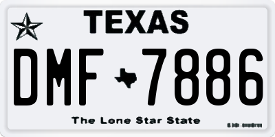 TX license plate DMF7886